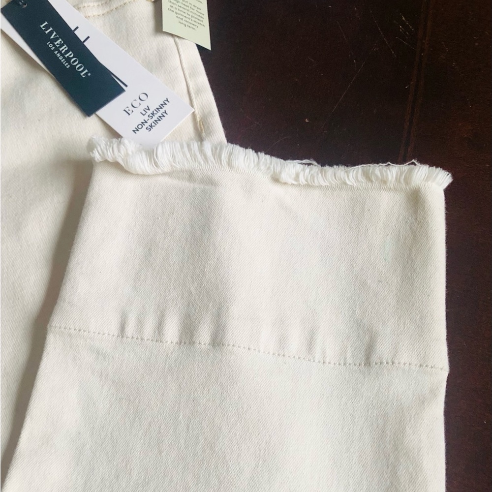 New Liverpool Los Angeles Cream cropped Jeans - Picture 8 of 12